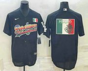 Cheap Men's Los Angeles Dodgers Big Logo Black Stitched MLB Cool Base Nike Fashion Jersey8