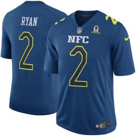 Wholesale Cheap Nike Falcons #2 Matt Ryan Navy Men\'s Stitched NFL Game NFC 2017 Pro Bowl Jersey