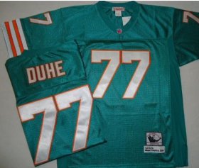 Wholesale Cheap Mitchell And Ness Dolphins #77 AJ Duhe Green Stitched NFL Jersey