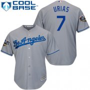 Wholesale Cheap Dodgers #7 Julio Urias Grey Cool Base 2018 World Series Stitched Youth MLB Jersey