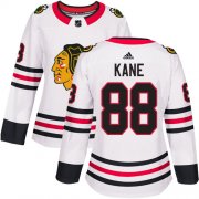 Wholesale Cheap Adidas Blackhawks #88 Patrick Kane White Road Authentic Women's Stitched NHL Jersey