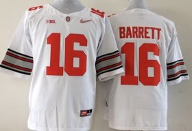 Wholesale Cheap Ohio State Buckeyes #16 J.T. Barrett 2015 Playoff Rose Bowl Special Event Diamond Quest White Jersey