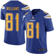 Wholesale Cheap Nike Chargers #81 Mike Williams Electric Blue Men's Stitched NFL Limited Rush Jersey