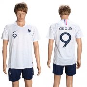 Wholesale Cheap France #9 Giroud Away Soccer Country Jersey
