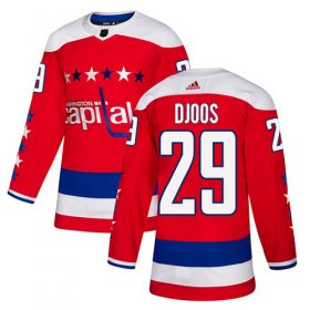 Wholesale Cheap Adidas Capitals #29 Christian Djoos Red Alternate Authentic Stitched NHL Jersey