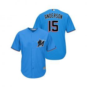 Wholesale Cheap marlins #15 Brian Anderson Blue Alternate 2019 Cool Base Stitched MLB Jersey