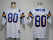 Wholesale Cheap Mitchell And Ness 1984 Chargers #80 Kellen Winslow White Stitched NFL Jersey