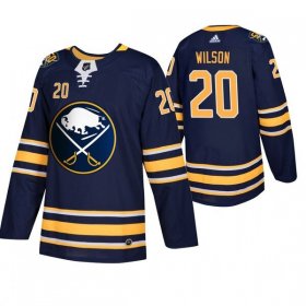 Wholesale Cheap Buffalo Sabres #20 Scott Wilson Men\'s Navy 50th Anniversary Home Authentic Jersey
