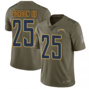 Wholesale Cheap Nike Chargers #25 Melvin Gordon III Olive Men's Stitched NFL Limited 2017 Salute to Service Jersey