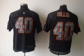 Wholesale Cheap Sideline Black United Browns #40 Peyton Hillis Black Stitched NFL Jersey