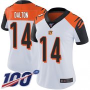 Wholesale Cheap Nike Bengals #14 Andy Dalton White Women's Stitched NFL 100th Season Vapor Limited Jersey