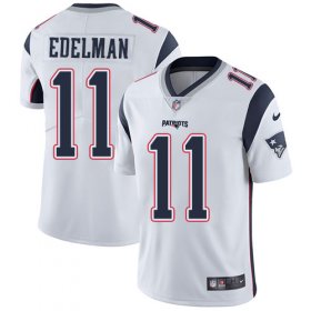 Wholesale Cheap Nike Patriots #11 Julian Edelman White Men\'s Stitched NFL Vapor Untouchable Limited Jersey