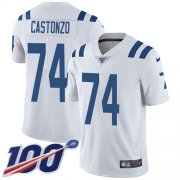 Wholesale Cheap Nike Colts #74 Anthony Castonzo White Men's Stitched NFL 100th Season Vapor Untouchable Limited Jersey