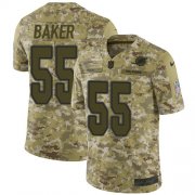 Wholesale Cheap Nike Dolphins #55 Jerome Baker Camo Men's Stitched NFL Limited 2018 Salute To Service Jersey