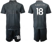 Wholesale Cheap Liverpool #18 Alberto.M Black Soccer Club Jersey