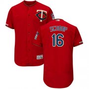 Wholesale Cheap Twins #16 Jonathan Schoop Red Flexbase Authentic Collection Stitched MLB Jersey