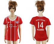 Wholesale Cheap Women's Bayern Munchen #14 Pizarro Home Soccer Club Jersey