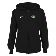 Wholesale Cheap Nike Green Bay Packers Ladies Tailgater Full Zip Hoodie Black