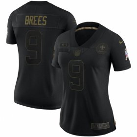 Cheap New Orleans Saints #9 Drew Brees Nike Women\'s 2020 Salute To Service Limited Jersey Black