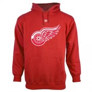 Wholesale Cheap Detroit Red Wings Old Time Hockey Big Logo with Crest Pullover Hoodie Red