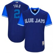 Wholesale Cheap Blue Jays #2 Troy Tulowitzki Navy "Tulo" Players Weekend Authentic Stitched MLB Jersey