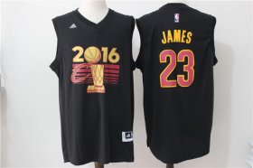 Wholesale Cheap Men\'s Cleveland Cavaliers LeBron James #23 adidas Black 2017 NBA Finals Patch Champions Stitched Jersey