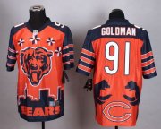 Wholesale Cheap Nike Bears #91 Eddie Goldman Orange Men's Stitched NFL Elite Noble Fashion Jersey