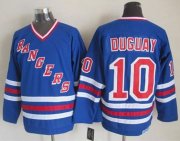 Wholesale Cheap Rangers #10 Ron Duguay Blue CCM Heroes of Hockey Alumni Stitched NHL Jersey