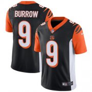 Wholesale Cheap Nike Bengals #9 Joe Burrow Black Team Color Men's Stitched NFL Vapor Untouchable Limited Jersey