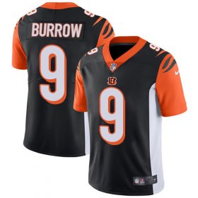 Wholesale Cheap Nike Bengals #9 Joe Burrow Black Team Color Men\'s Stitched NFL Vapor Untouchable Limited Jersey