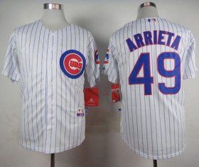 Wholesale Cheap Cubs #49 Jake Arrieta White Home Cool Base Stitched MLB Jersey
