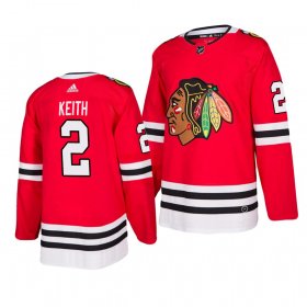 Wholesale Cheap Chicago Blackhawks #2 Duncan Keith 2019-20 Adidas Authentic Home Red Stitched NHL Jersey
