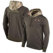 Wholesale Cheap Men's Arizona Cardinals Nike Olive Salute to Service Sideline Therma Pullover Hoodie
