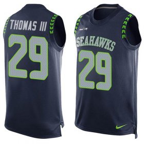 Wholesale Cheap Nike Seahawks #29 Earl Thomas III Steel Blue Team Color Men\'s Stitched NFL Limited Tank Top Jersey