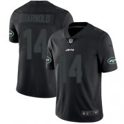 Wholesale Cheap Nike Jets #14 Sam Darnold Black Men's Stitched NFL Limited Rush Impact Jersey