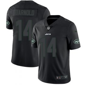 Wholesale Cheap Nike Jets #14 Sam Darnold Black Men\'s Stitched NFL Limited Rush Impact Jersey