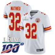 Wholesale Cheap Nike Chiefs #32 Tyrann Mathieu White Super Bowl LIV 2020 Youth Stitched NFL 100th Season Vapor Untouchable Limited Jersey