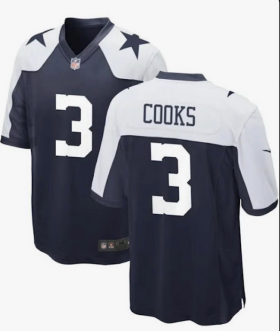 Men\'s Dallas Cowboys #3 Brandin Cooks Navy Navy Thanksgiving Limited Football Stitched Jersey