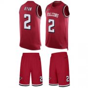 Wholesale Cheap Nike Falcons #2 Matt Ryan Red Team Color Men's Stitched NFL Limited Tank Top Suit Jersey