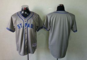 Wholesale Cheap Twins Blank Grey 1948 St. Paul Saints Turn Back The Clock Stitched MLB Jersey
