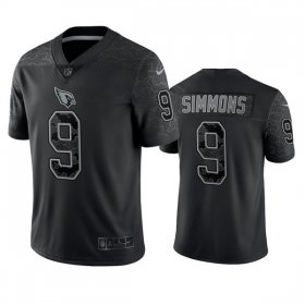 Wholesale Cheap Men\'s Arizona Cardinals #9 Isaiah Simmons Black Reflective Limited Stitched Football Jersey
