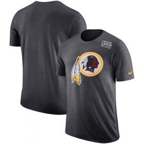 Wholesale Cheap NFL Men\'s Washington Redskins Nike Anthracite Crucial Catch Tri-Blend Performance T-Shirt