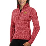 Wholesale Cheap Dallas Stars Antigua Women's Fortune 1/2-Zip Pullover Sweater Red
