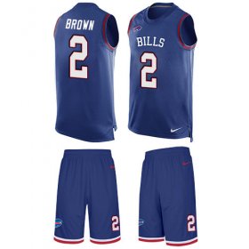 Wholesale Cheap Nike Bills #2 John Brown Royal Blue Team Color Men\'s Stitched NFL Limited Tank Top Suit Jersey