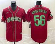 Cheap Men's Mexico Baseball #56 Randy Arozarena 2023 Red World Classic Stitched Jersey