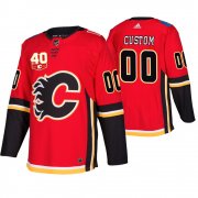 Wholesale Cheap Adidas Calgary Flames Custom 40th Anniversary Third Red 2019-20 NHL Jersey