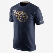 Wholesale Cheap Men's Tennessee Titans Nike Navy Championship Drive Gold Collection Performance T-Shirt