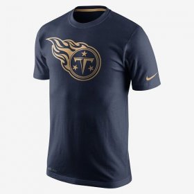 Wholesale Cheap Men\'s Tennessee Titans Nike Navy Championship Drive Gold Collection Performance T-Shirt