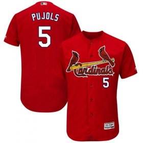 Wholesale Cheap Cardinals #5 Albert Pujols Red Flexbase Authentic Collection Stitched MLB Jersey
