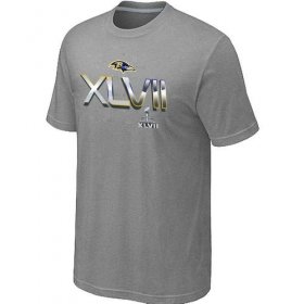 Wholesale Cheap Men\'s Baltimore Ravens 2012 Super Bowl XLVII On Our Way T-Shirt Light Grey